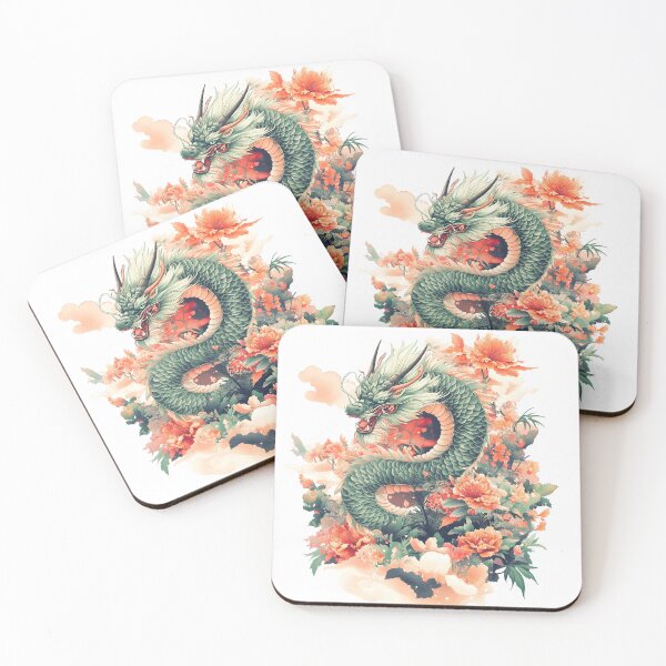 Item preview, Green Dragon Lunar New Year 2025 Design - Vibrant Floral and Cultural Art designed and sold by AnnDesignStudio.