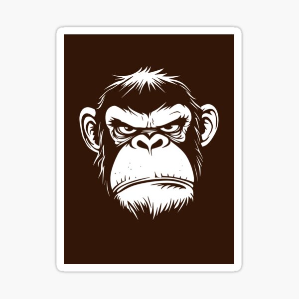 Item preview, Grumpy Monkey Clipart designed and sold by StudioRedKoala.