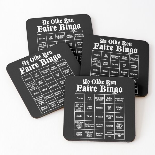 Item preview, Ye Olde Ren Faire Bingo designed and sold by Goth-It-Covered.