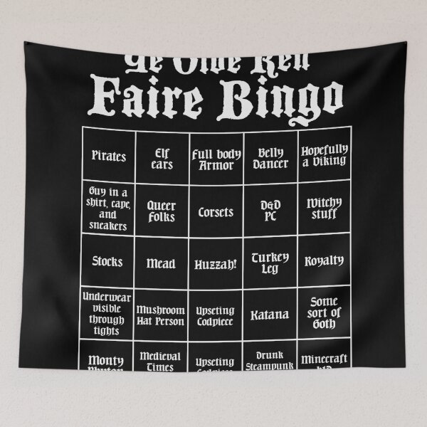 Item preview, Ye Olde Ren Faire Bingo designed and sold by Goth-It-Covered.