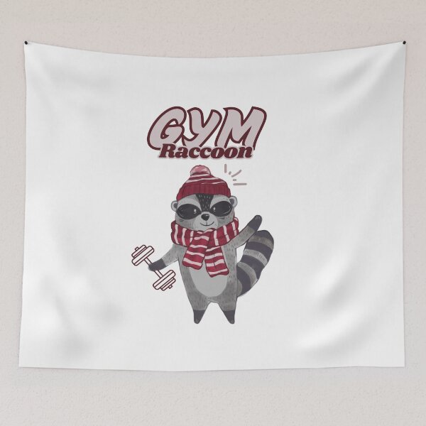 Item preview, I Work Out So I Can Eat Garbage, Funny Raccoon Gym Work Out designed and sold by Dreams  come true.