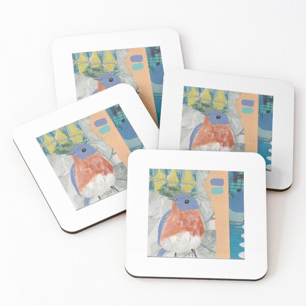 Item preview, Bluebird Birds on Blocks Series designed and sold by studiololo.
