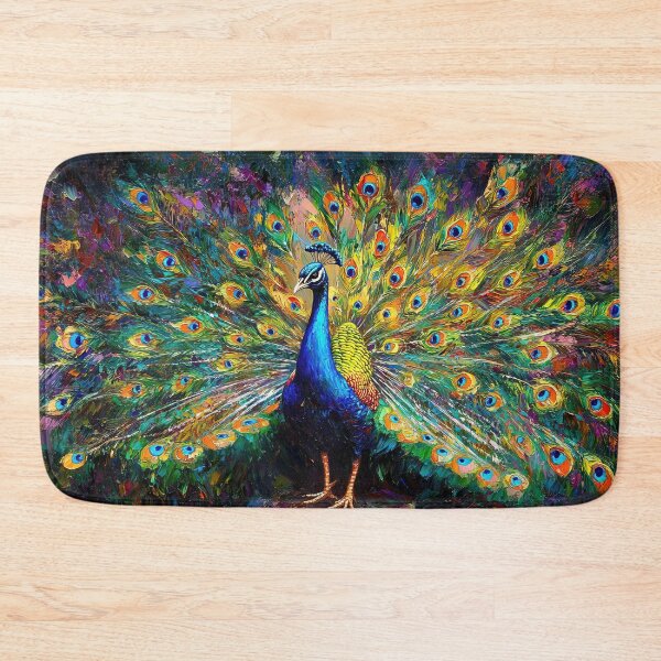 Item preview, Peacock spreading its feathers - Nature painting designed and sold by TheArtistOf2022.