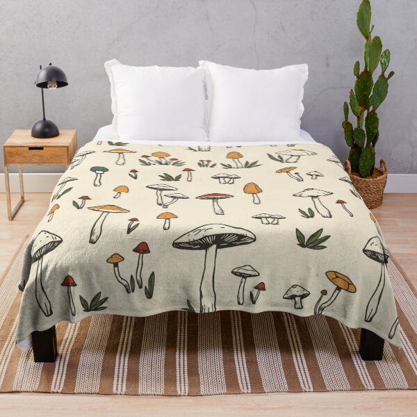 Item preview, Pequeñas setas del bosque sobre un fondo beige designed and sold by Marymarice.