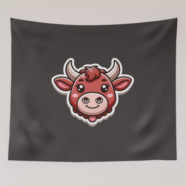 Item preview, Angus Red Cow Head designed and sold by ArtistEmbrace.