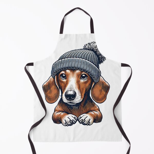 Item preview, Wiener Dog with Beanie Hat designed and sold by Urban Art Fitters.