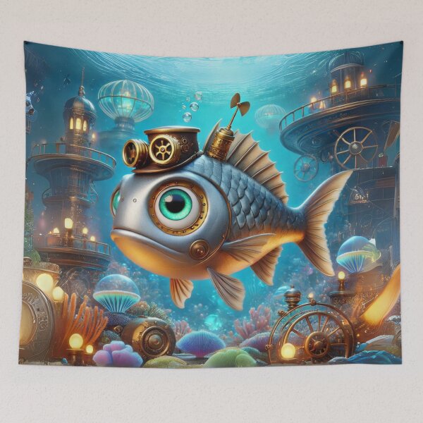 Item preview, Steampunk Sea Bass designed and sold by Sillytoe.
