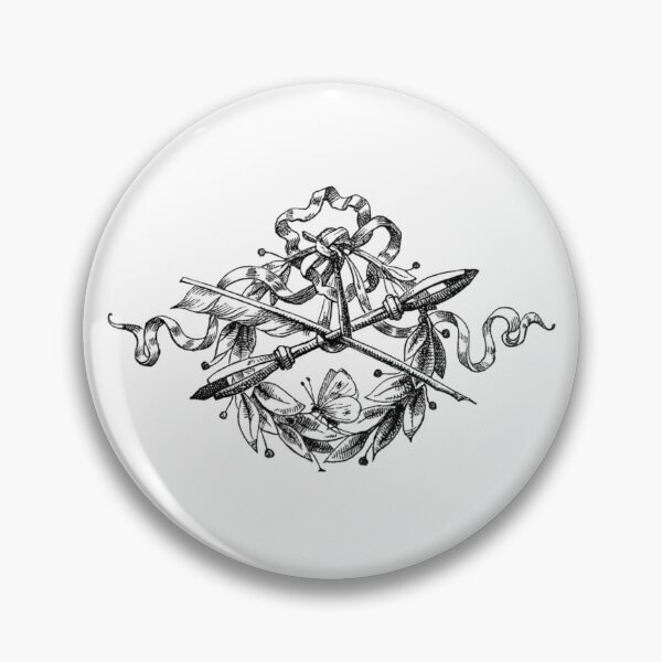 Item preview, Laurel Wreath with Pen and Chalk Holder Vintage Illustration  designed and sold by HawthorneFlame.