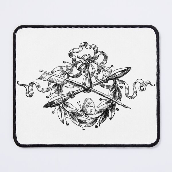 Item preview, Laurel Wreath with Pen and Chalk Holder Vintage Illustration  designed and sold by HawthorneFlame.