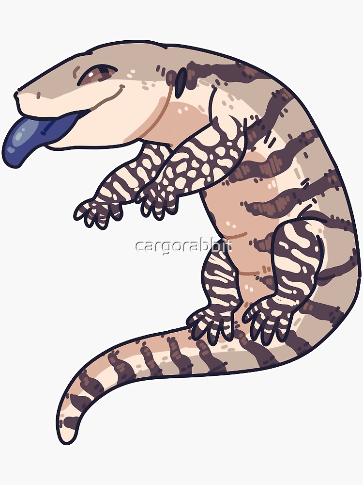 Thumbnail 3 of 3, Sticker, Blue Tongue Skink designed and sold by cargorabbit.