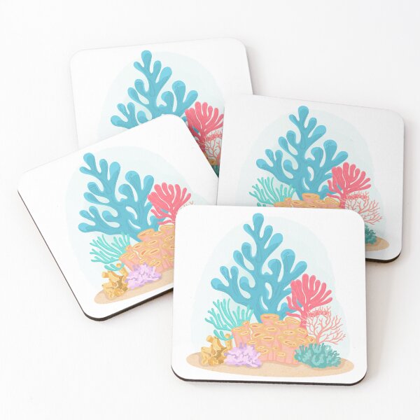Item preview, Colorful Coral hand drawn designed and sold by Fox Swell Media.