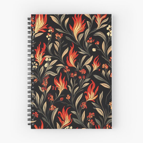Item preview, Art Nouveau William Morris inspired Firewalking Flowers designed and sold by Boddicca.
