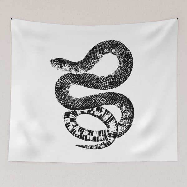 Item preview, Vintage Rattle Snake illustration designed and sold by Willow Art Boutique.