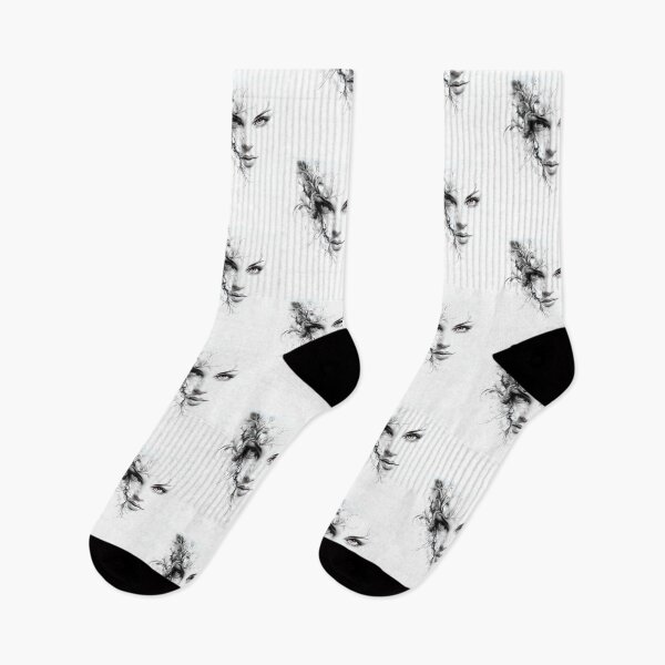 Item preview, Elegant Woman's Portrait with Floral Accents and Stunning  Eyes designed and sold by bAIryBarn.