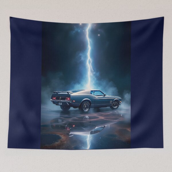 Item preview, 1971 Ford Mustang Mach 1 in Cosmic Beam - Surreal Space Art designed and sold by aiEuroGirls.