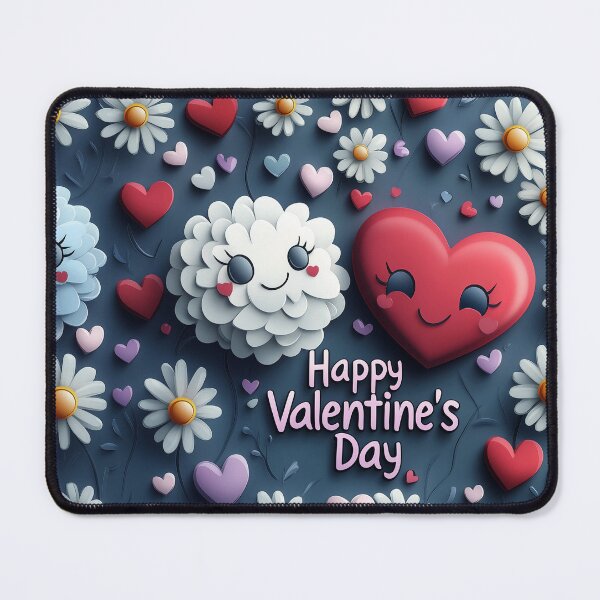 Item preview, Happy Valentine's Day Heart and Flowers Pattern designed and sold by MysticArtisan.