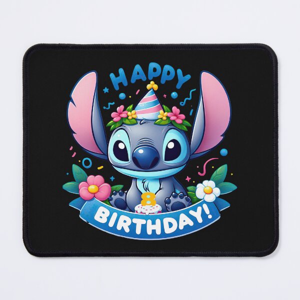Item preview, Stitch 8. Birthday with flowers and cake designed and sold by OverTimeBGD.
