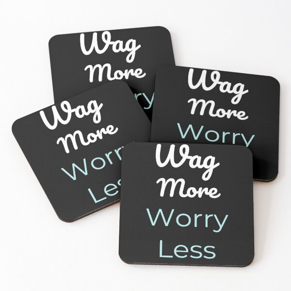 Item preview, Wag More, Worry Less Positive Message Dog Lover Gift designed and sold by Golden-Heaven.