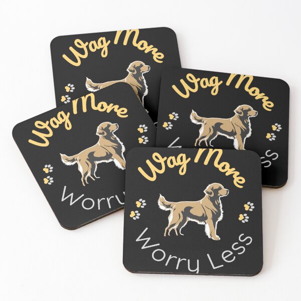 Item preview, Wag More Worry Less Positive Message Dog Lover Gift designed and sold by Golden-Heaven.