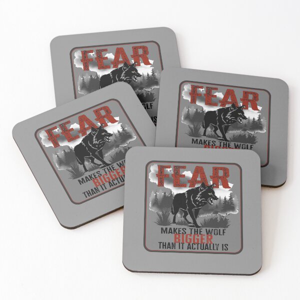 Item preview, Fear Makes The Wolf Bigger Inspirational designed and sold by Diamondback Designs.