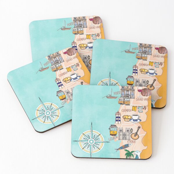 Item preview, Portugal map designed and sold by ClaudiaBrueggen.