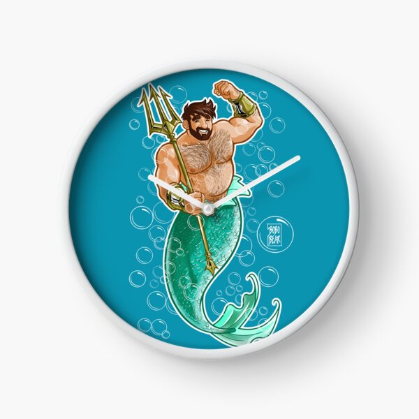 ADAM LIKES MERMEN Clock