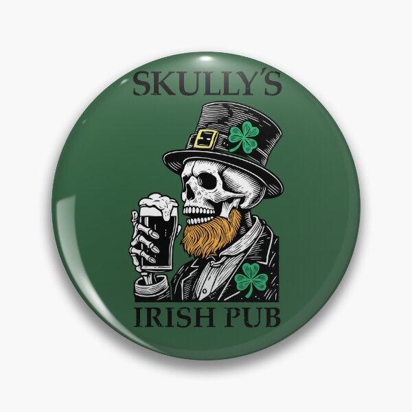 Item preview, Skully's Irish Pub Skull St. Patrick's Day 2025 Shamrock designed and sold by d247.