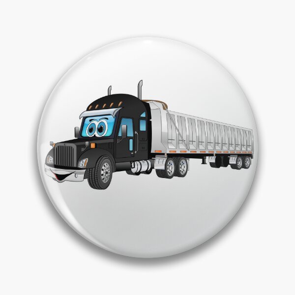 Item preview, Black semi dump truck cartoon designed and sold by Scott Hayes.