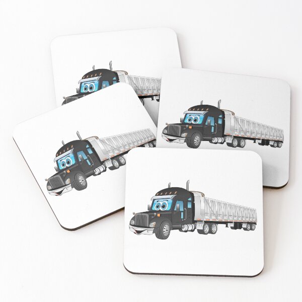 Item preview, Black semi dump truck cartoon designed and sold by Scott Hayes.