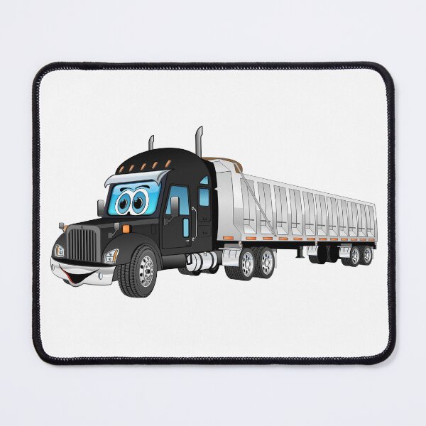 Item preview, Black semi dump truck cartoon designed and sold by Scott Hayes.