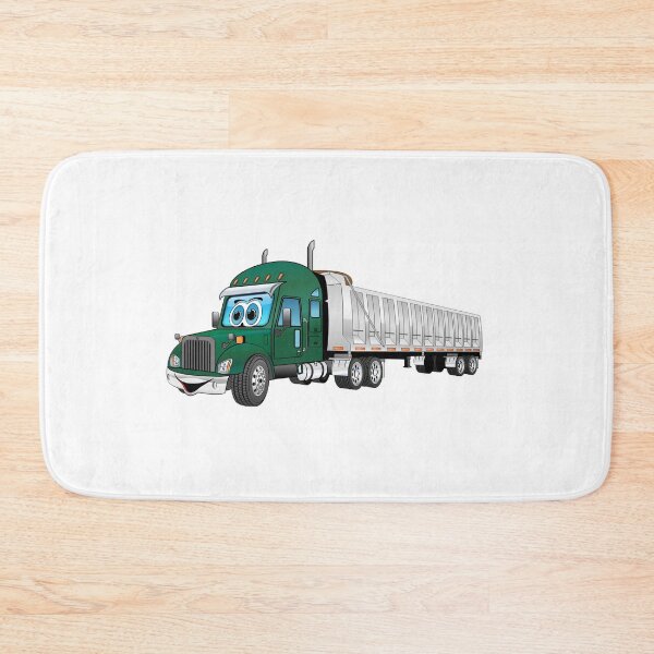 Item preview, Green semi dump truck cartoon designed and sold by Scott Hayes.