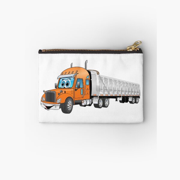 Item preview, Orange semi dump truck cartoon designed and sold by Scott Hayes.