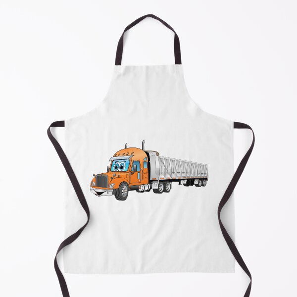 Item preview, Orange semi dump truck cartoon designed and sold by Scott Hayes.