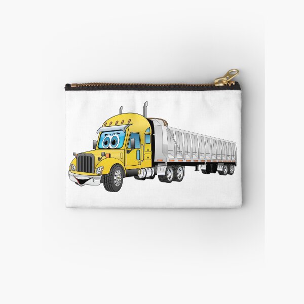 Item preview, Yellow semi dump truck with a silver trailer cartoon designed and sold by Scott Hayes.