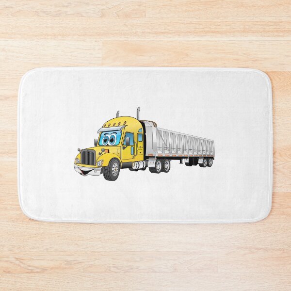 Item preview, Yellow semi dump truck with a silver trailer cartoon designed and sold by Scott Hayes.