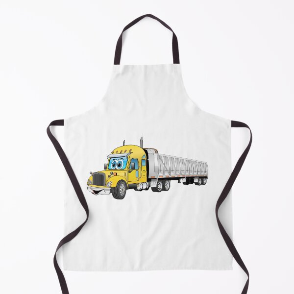 Item preview, Yellow semi dump truck with a silver trailer cartoon designed and sold by Scott Hayes.