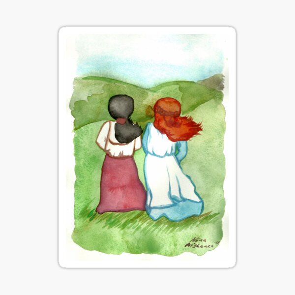 Anne and Diana Anne of Green Gables Sticker