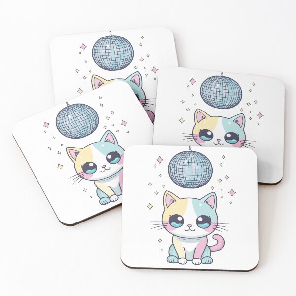 Item preview, Disco Kitty under disco ball designed and sold by Fox Swell Media.