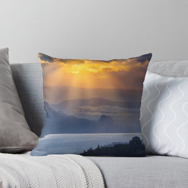 Item preview, Sun rays over Crown Point and Beacon Rock along Columbia River Gorge sunrise designed and sold by davidgnsx1.
