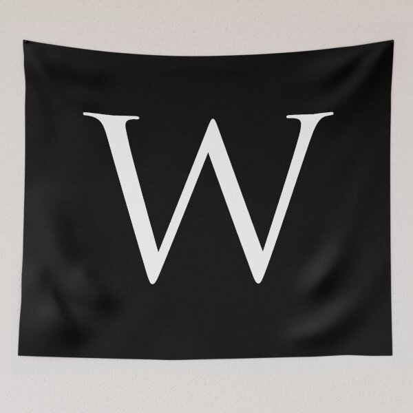 Item preview, Capital Letter W - Stylish Serif Font (White) designed and sold by STUDIO-72.