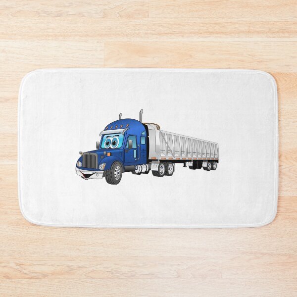 Item preview, Blue semi dump truck with a silver trailer cartoon designed and sold by Scott Hayes.