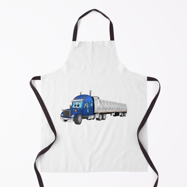 Item preview, Blue semi dump truck with a silver trailer cartoon designed and sold by Scott Hayes.