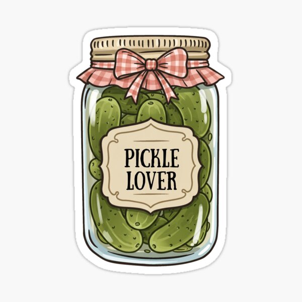 Artikel-Vorschau von Pickle Lover, Einmachglas mit Deckel, Bauerngurke, Einmachen, designt und verkauft von craftytraci.
