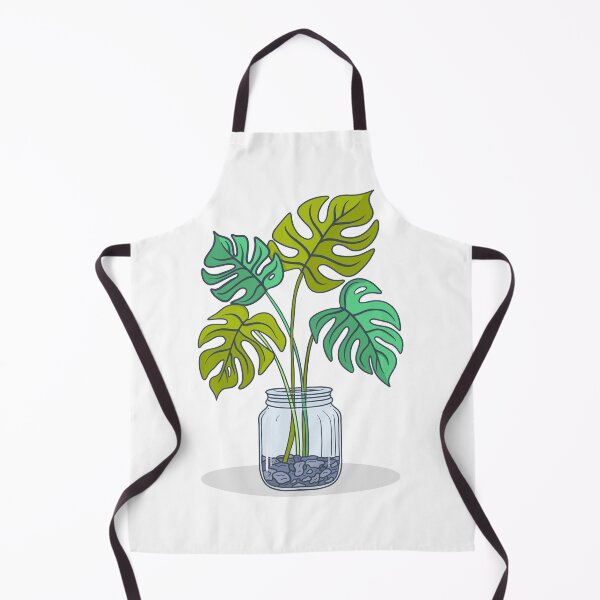 Item preview, Monstera in a jar with stones designed and sold by Fox Swell Media.