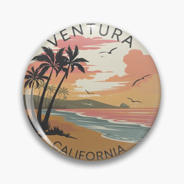 Item preview, Ventura, California - Beach Sunset Illustration designed and sold by CircinusStore.