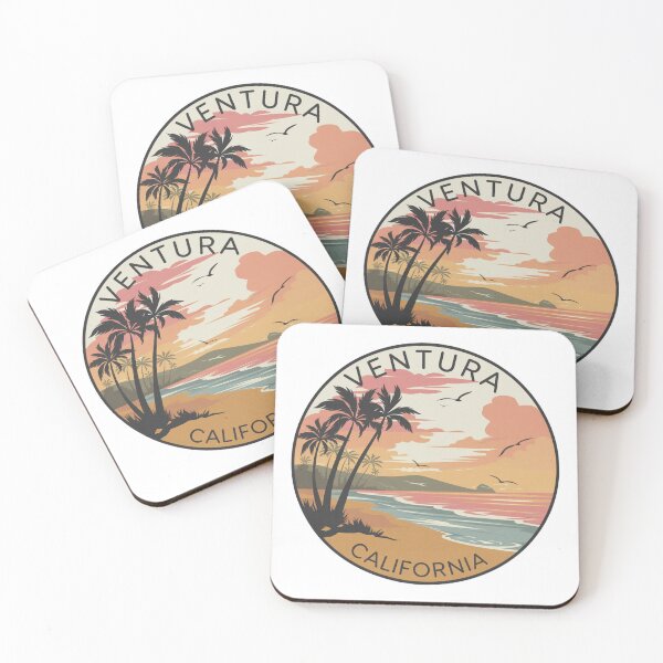 Item preview, Ventura, California - Beach Sunset Illustration designed and sold by CircinusStore.