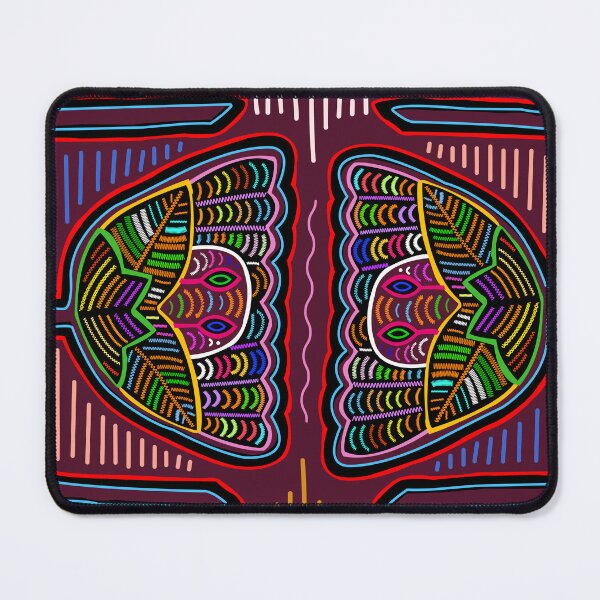 Item preview, mola of kunayala panama colorful flowers designed and sold by Melquidedec.