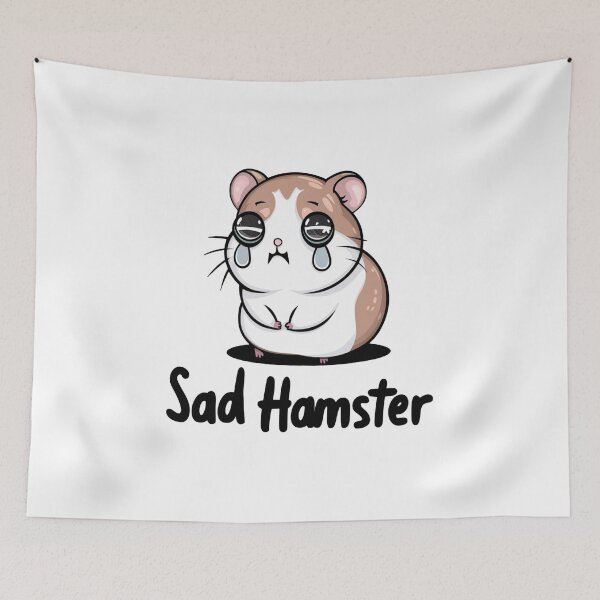 Item preview, Cute Sad Hamster Illustration designed and sold by LEOdesignerArt.