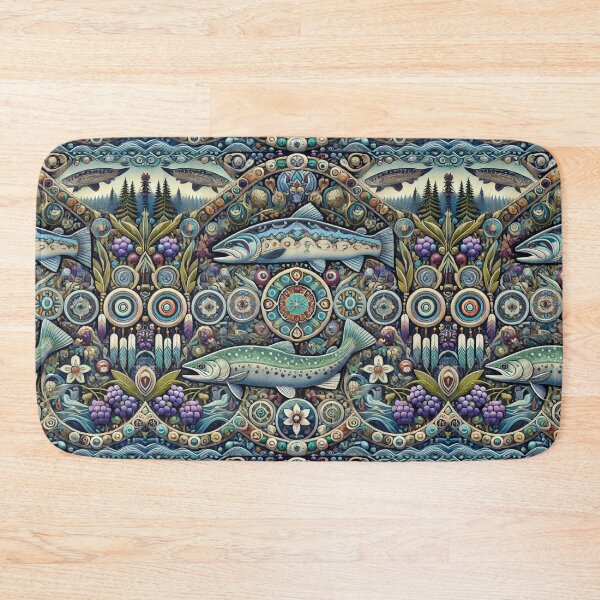 Item preview, Coeur d'Alene Tribe: A Seamless Tribute to Lakes and Forests designed and sold by Meta2Physical.