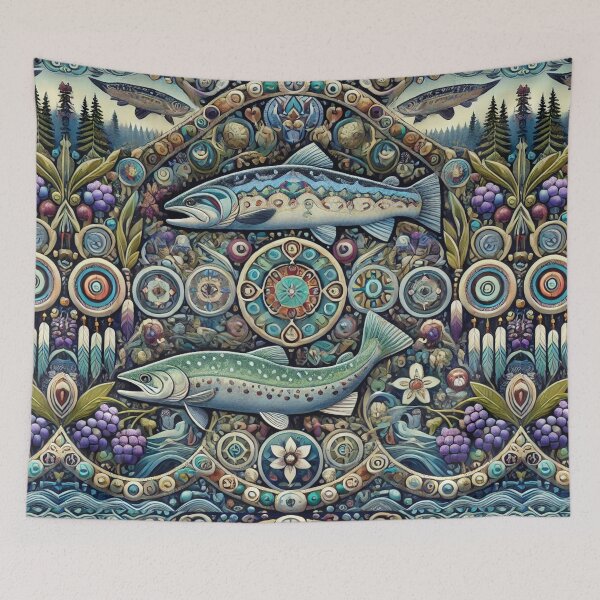 Item preview, Coeur d'Alene Tribe: A Seamless Tribute to Lakes and Forests designed and sold by Meta2Physical.